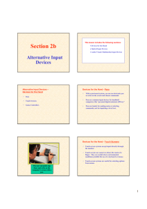 Section 2b Alternative Input Devices