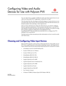 Configuring Video and Audio Devices for Use