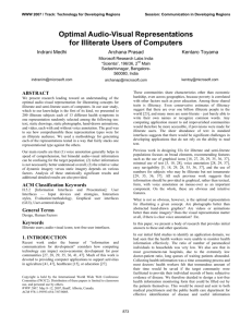 Optimal Audio-Visual Representations for Illiterate