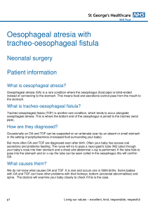 Oesophageal Atresia
