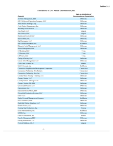 Exhibit 21.1 Subsidiaries of Live Nation Entertainment, Inc.