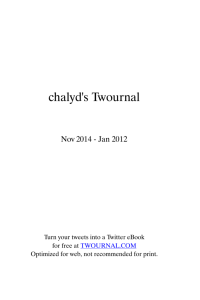 chalyd's Twournal