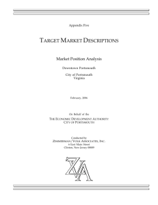 target market descriptions - Portsmouth Virginia Department of