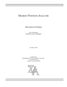 Market Position Analysis - Downtown Pontiac Transportation