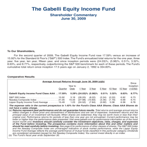 The Gabelli Equity Income Fund