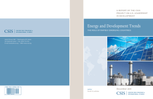 Energy and Development Trends: The Role of Rapidly Emerging