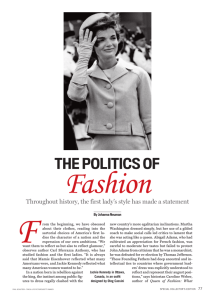 history of fashion among America's first ladies