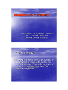 BUILDING, MEASURING, AND MANAGING BRAND EQUITY