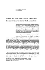 Evidence from Cross-Border Bank Acquisitions