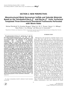 Mesostructured Metal Germanium Sulfide and Selenide Materials