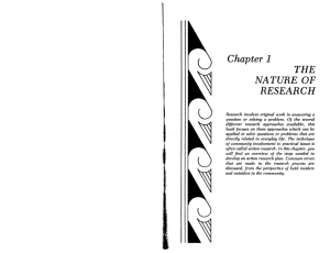 Chapter I THE NATURE OF RESEARCH