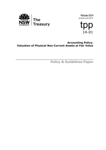 Tsy Policy Paper TPP14-01 Accounting Policy:Valuation of Physical