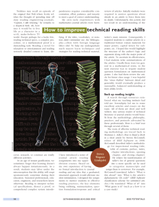 How to improve technical reading skills