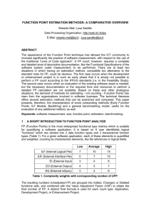 Function Point Estimation Methods: a Comparative Overview