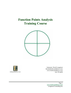 Function Points Analysis Training Course