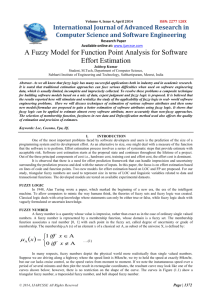 A Fuzzy Model for Function Point Analysis for Software