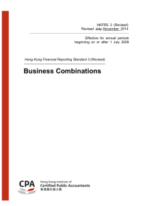 Business Combinations - Hong Kong Institute of Certified Public