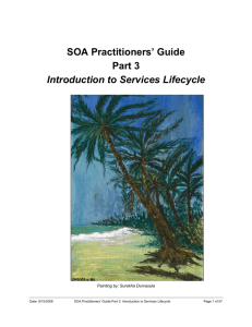 SOA Practitioners' Guide Part 3 Introduction to Services Lifecycle