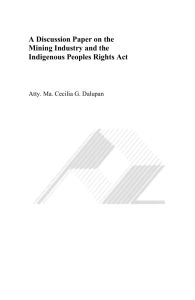 Mining Industry and Indigenous Peoples Rights Act