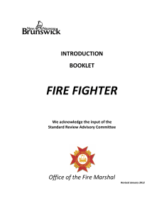 Introduction Booklet - Fire Fighter