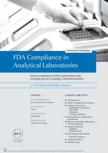 FDA Compliance in Analytical Laboratories