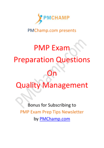 PMChamp.com – PMP Exam Prep Questions on Quality Management