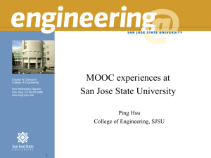MOOC experiences at San Jose State University