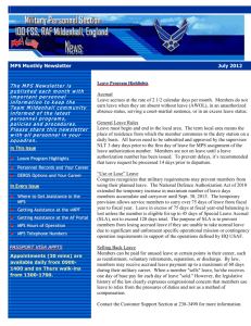 MPS Monthly Newsletter July 2012 Accrual Leave accrues at the