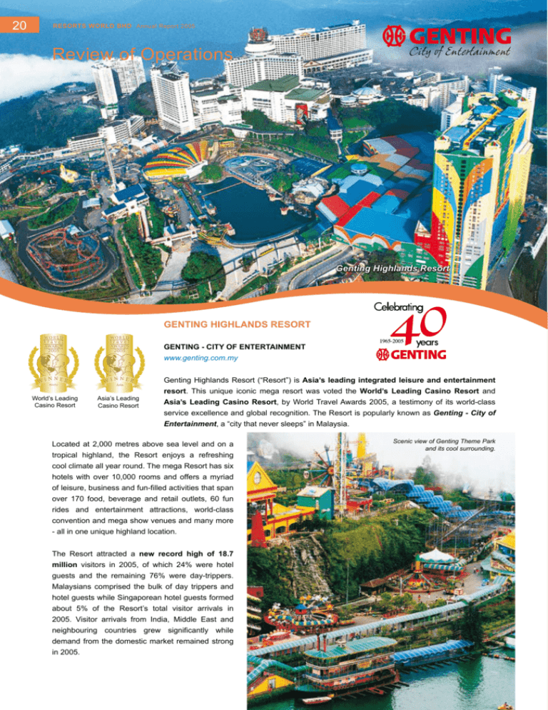 Review of Operations  Genting Malaysia Berhad