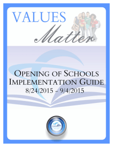 Opening of Schools Implementation Guide