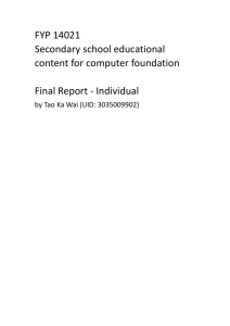 FYP 14021 Secondary school educational content for computer