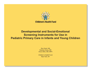 Developmental and Social-Emotional Screening Instruments for Use