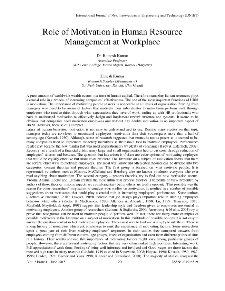 role-of-motivation-in-human-resource-management-at