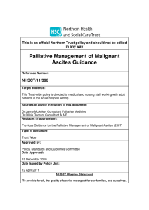 Palliative Management Of Malignant Ascites Guidance