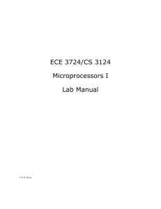 ECE 3724/CS 3124 Microprocessors I Lab Manual