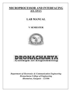 microprocessor and interfacing lab manual