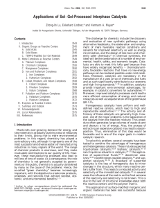 Applications of Sol-Gel-Processed Interphase Catalysts