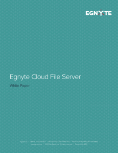 Egnyte Cloud File Server Architecture