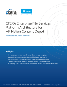 CTERA Enterprise File Services Platform Architecture for HP Helion