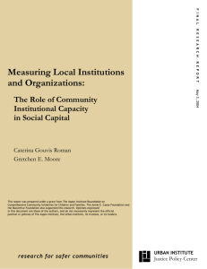 Measuring Local Institutions and Organizations