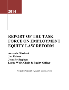 Report of the Task Force on Employment Equity Law Reform