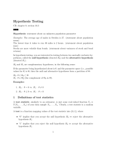 Hypothesis Testing