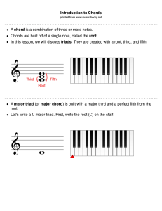 Introduction to Chords A chord is a combination of three or more