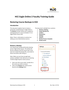 HCC Eagle Online 2 Faculty Training Guide