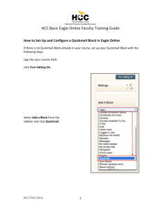 HCC Basic Eagle Online Faculty Training Guide