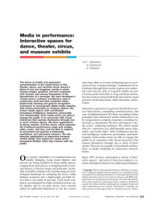 Media in performance: Interactive spaces for dance, theater, circus
