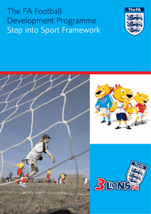 The FA Football Development Programme Step into Sport Framework