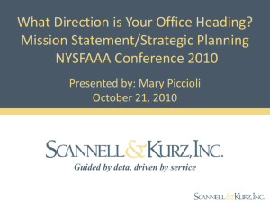 What Direction is Your Office Heading? Mission Statement/Strategic