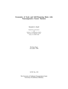 Economies of Scale and Self-Financing Rules with Noncompetitive