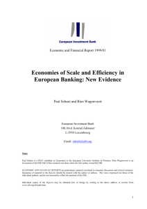 EFR 1999/01: Economies of Scale and Efficiency in European Banking